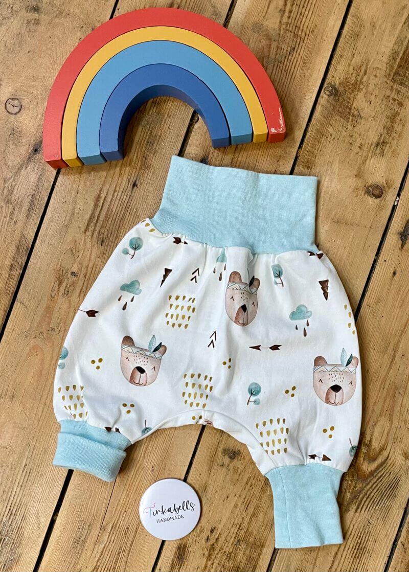Pumphose Boho-Bär mint - Größe: 50-56