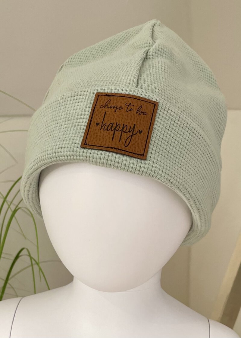 Hipster Beanie mint - Kopfumfang: 44/45