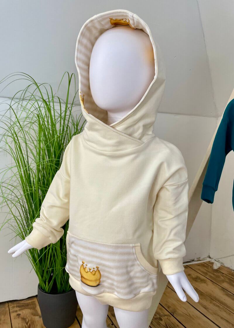 Hoodie mit Kapuze Kronen - Größe: 80